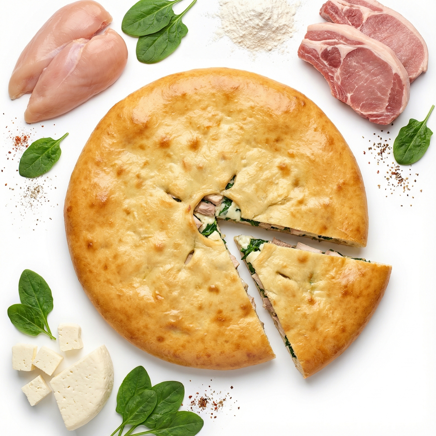 Осетинский пирог на сдобном дрожжевом тесте фирменный Пирогофф